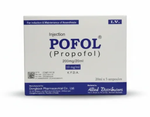 Pofol 200mg/20ml IV Inj. 5`s