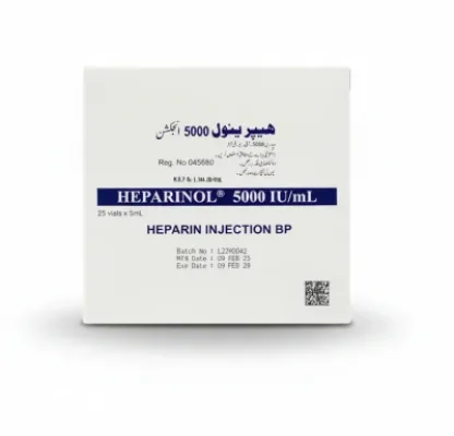 Heparinol 5000IU Inj. 25`s