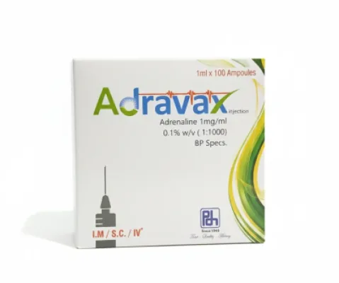 Adravax Injection (Adrenaline 1mg/ml) 1X100's