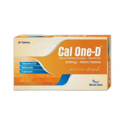 Cal One D-830mg/400IU-30 Tablets