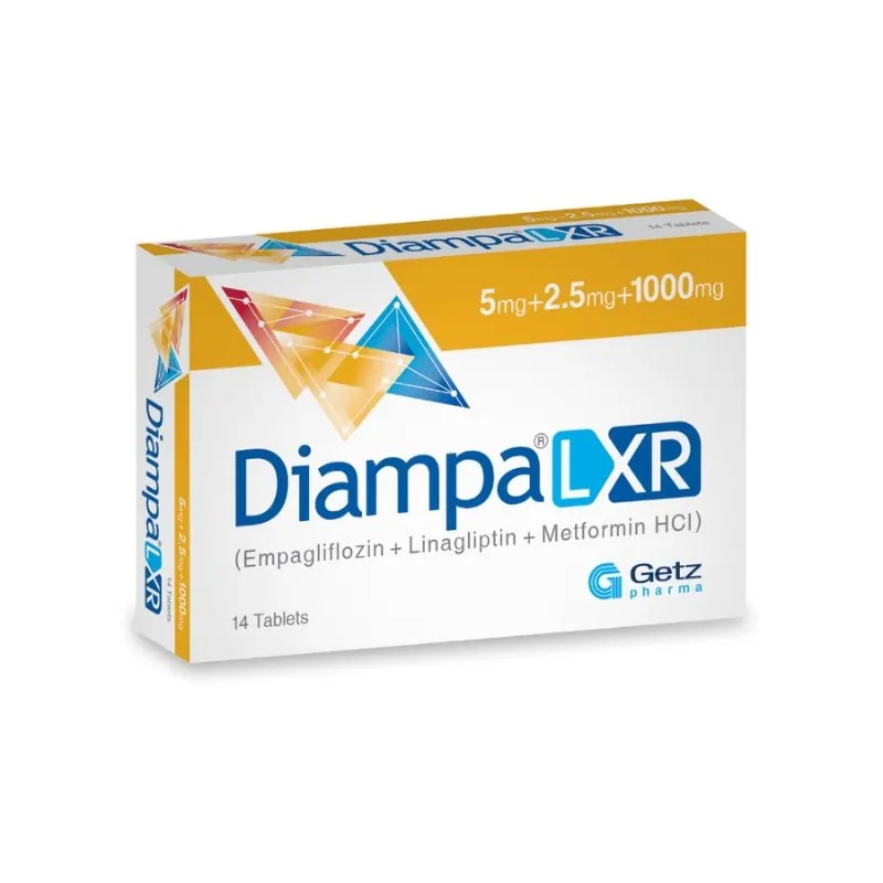 Diampa L Xr Tab 5Mg+2.5Mg+1000Mg Tp 14'S