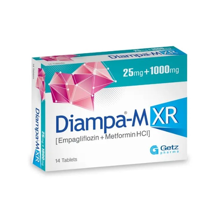 Diampa-M Xr Tab 25Mg+1000Mg Tp 14'S