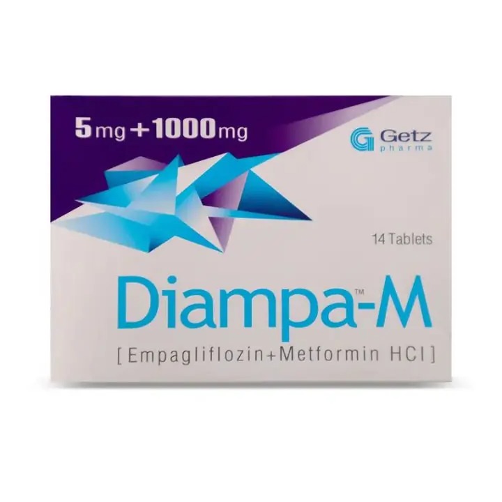 Diampa-M Tab 5Mg+1000Mg Tp 14'S