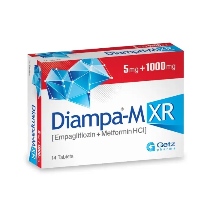 Diampa-M Xr Tab 5Mg+1000Mg Tp 14'S