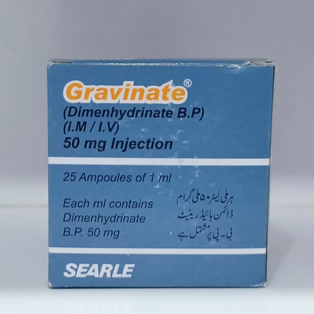 Gravinate Inj 50mg (Dimenhydrinate)