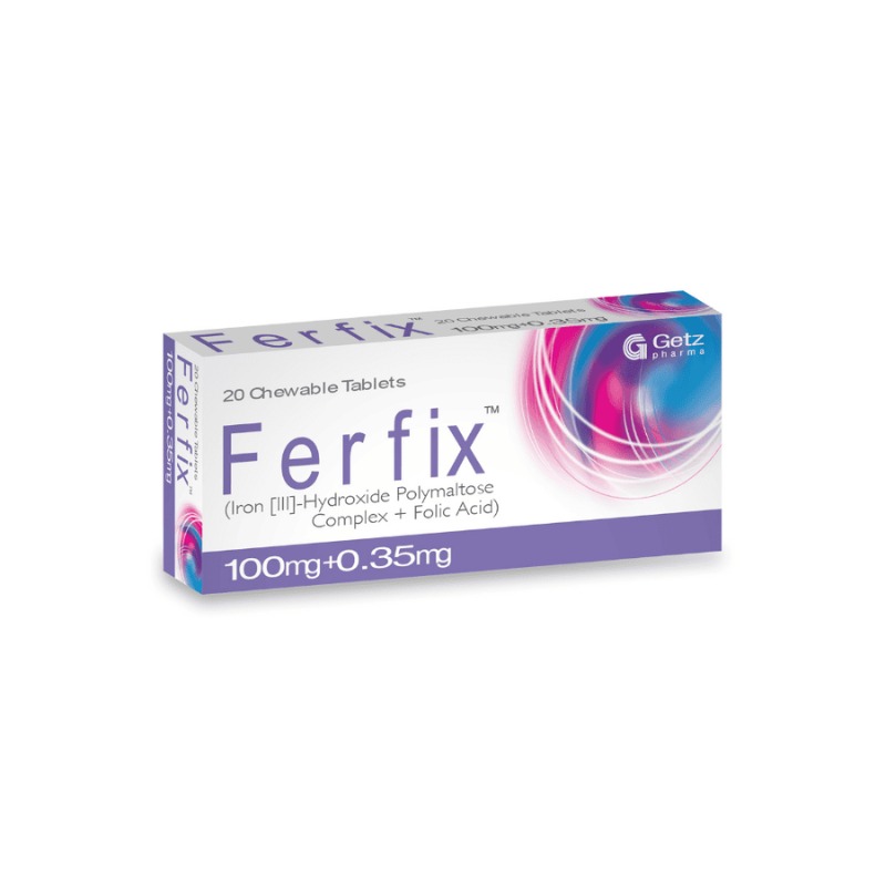 Ferfix Fa Tab 100Mg+0.35Mg Tp 20'S