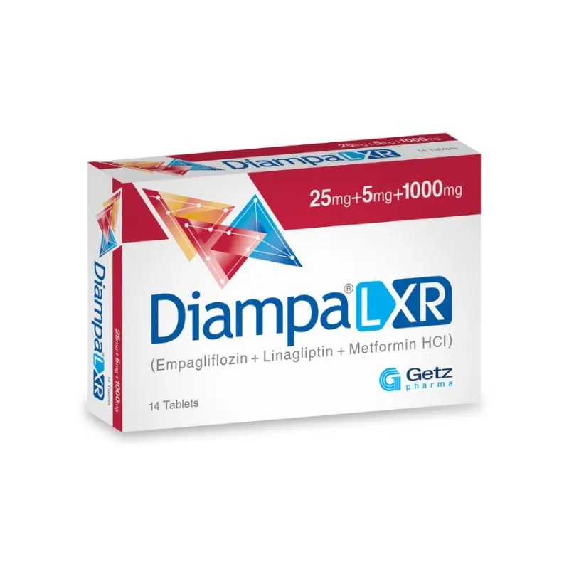 Diampa L Xr Tab 25Mg+5Mg+1000Mg Tp 14'S