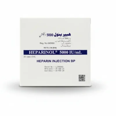 Heparinol 5000IU Inj. 25`s