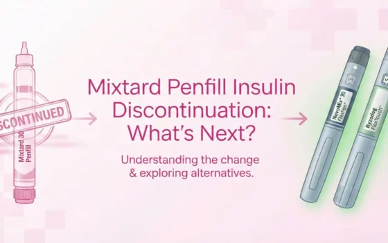 Banner that shows the new Novomix penfills and mixtard discontinuation
