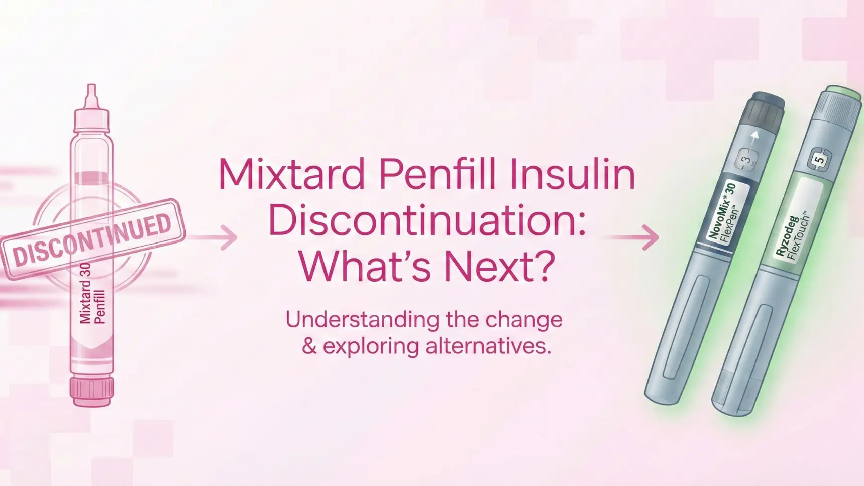 Banner that shows the new Novomix penfills and mixtard discontinuation