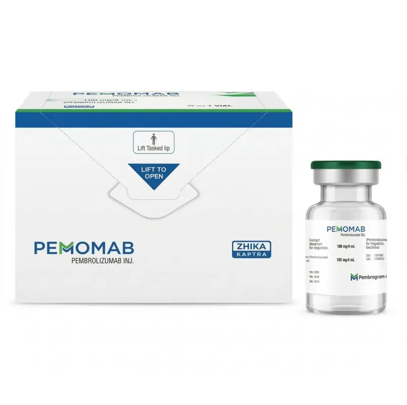 A sealed pack box of pemomab injection